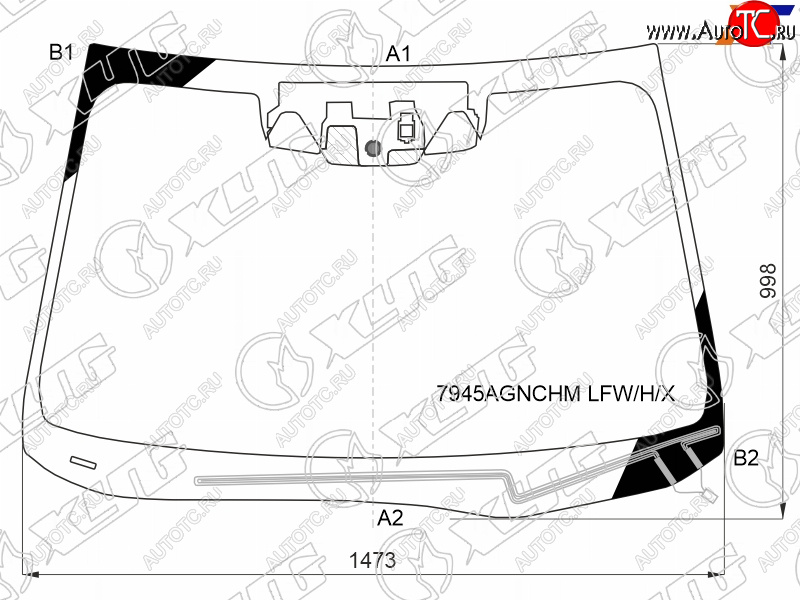 14 999 р. Стекло лобовое (Обогрев щеток Две камеры Датчик дождя) Subaru Outback 19- XYG 7945AGNCHM LFW/H/X  с доставкой в г. Майкоп