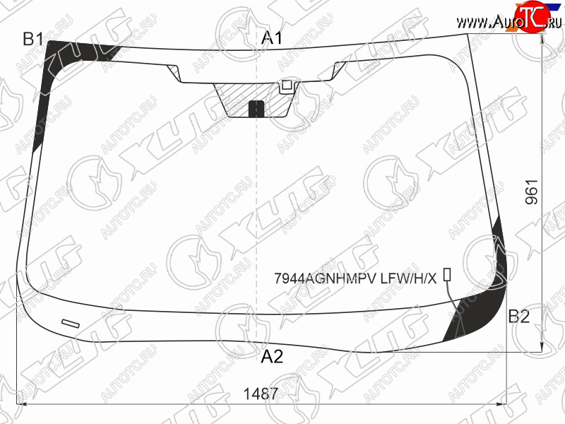 9 599 р. Стекло лобовое (Обогрев щеток Две камеры Датчик дождя) Subaru Forester 18-21 XYG 7944AGNHMPV LFW/H/X  с доставкой в г. Майкоп
