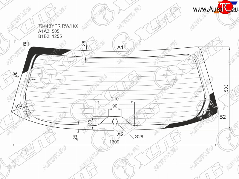 10 999 р. Стекло заднее с обогревом SUBARU FORESTER SK SUV 19-                                                 XYG 7944BYPR RW/H/X  с доставкой в г. Майкоп