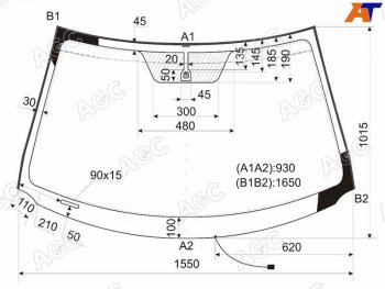 20 399 р. Стекло лобовое с обогревом щеток TOYOTA HIGHLANDERKLUGER 07-13                                      AGC 83G2AGNBLHV  с доставкой в г. Майкоп. Увеличить фотографию 1