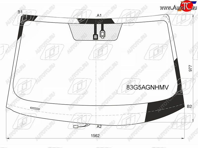 11 299 р. Стекло лобовое (Обогрев щеток Датчик дождя) Toyota Highlander 13-20 FUYAO 83G5AGNHMV  с доставкой в г. Майкоп