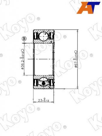 1 849 р. Подшипник привода TOYOTA SCEPTERGRACIACORONAMARK 2CROWNARISTO 4WD (в металле) 92- KOYO 83A831GC5  с доставкой в г. Майкоп. Увеличить фотографию 1