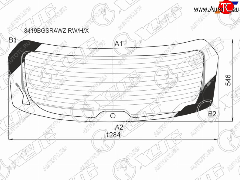 11 999 р. Стекло заднее (Цвет зеленый Обогрев Антенна Молдинг) Lexus NX 14-21 XYG 8419BGSRAWZ RW/H/X  с доставкой в г. Майкоп