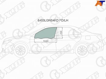3 079 р. Стекло боковое опускное (Спереди Слева Цвет зеленый Крепления) Toyota Camry (XV50) 11-18  Camry XYG 8403LGNS4FD FD/LH  с доставкой в г. Майкоп. Увеличить фотографию 1