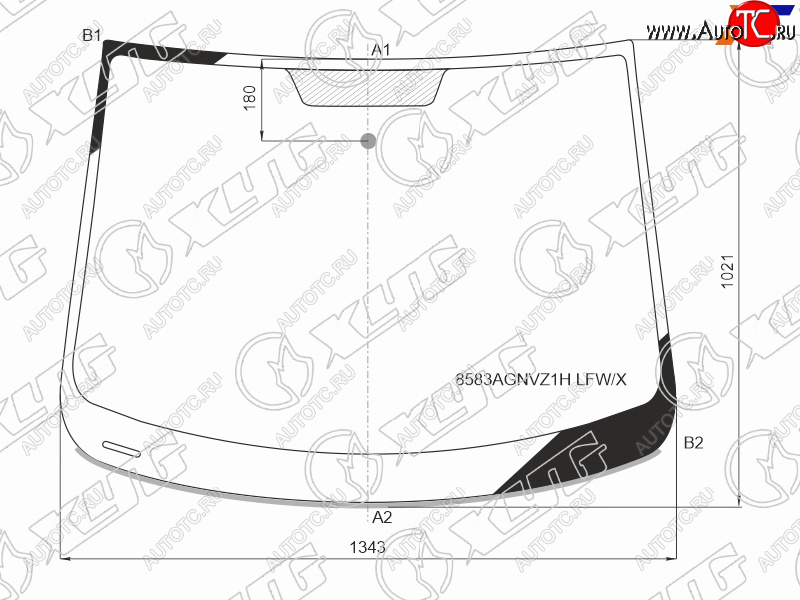 7 249 р. Стекло лобовое VOLKSWAGEN GOLF PLUS 06-14                                                            XYG 8583AGNVZ1H LFW/X  с доставкой в г. Майкоп