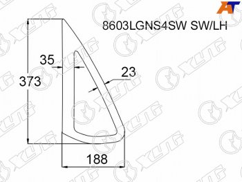 2 349 р. Стекло кузова боковое (не опускное) (Слева Цвет зеленый) Skoda Rapid 20-  Volkswagen Polo 09-20 XYG 8603LGNS4SW SW/LH  с доставкой в г. Майкоп. Увеличить фотографию 1