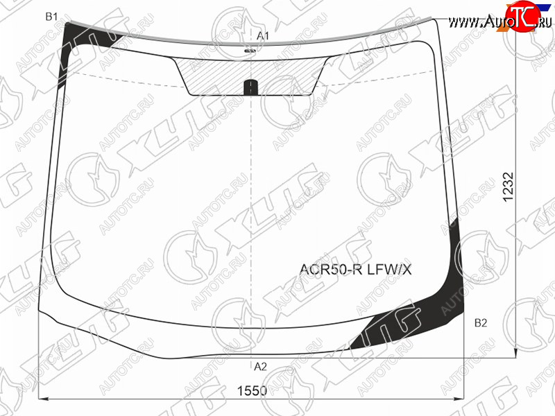 12 999 р. Стекло лобовое TOYOTA ESTIMA 06- XYG ACR50-R LFW/X  с доставкой в г. Майкоп