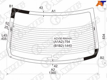 7 999 р. Стекло заднее (Цвет зеленый Обогрев Антенна) Toyota Camry (XV30) 01-06  Camry UAEUSA 01-06 XYG ACV30 RW/H/X  с доставкой в г. Майкоп. Увеличить фотографию 1