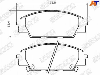 Колодки тормозные перед FL-FR SAT Honda Civic FN купе рестайлинг (2008-2012)