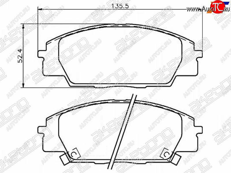 2 699 р. Колодки тормозные перед FL-FR SAT Honda Civic FK,FN хэтчбэк 5 дв. дорестайлинг (2005-2008)  с доставкой в г. Майкоп