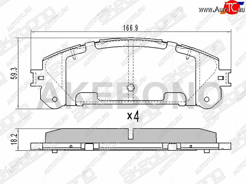 2 799 р. Колодки тормозные перед FL-FR SAT Toyota Highlander XU40 рестайлинг (2010-2013)  с доставкой в г. Майкоп