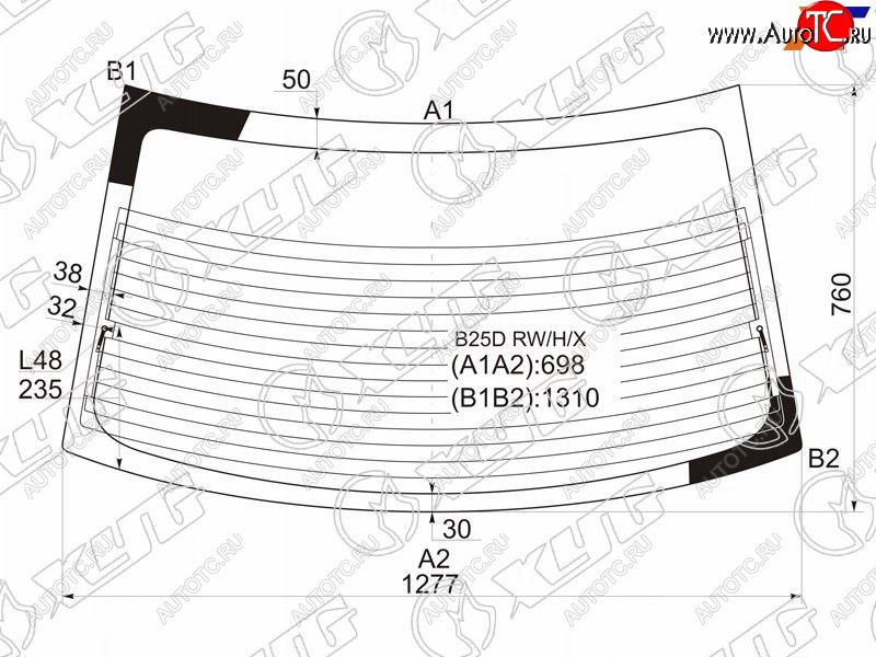 8 749 р. Стекло заднее (Цвет зеленый Обогрев Антенна 4D SED) Mazda 323 98-03  Familia 98-03  Protеgе 98- XYG B25D RW/H/X  с доставкой в г. Майкоп