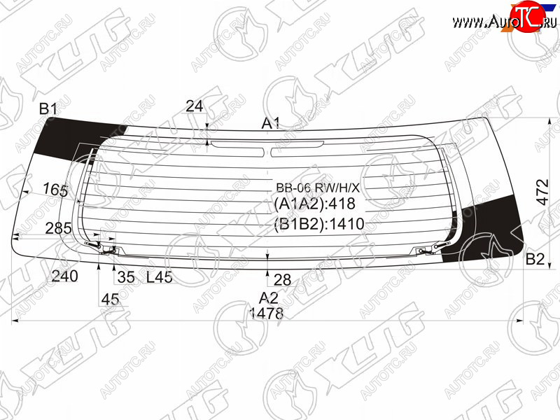7 999 р. Стекло заднее (Цвет зеленый Обогрев Антенна) Daihatsu Coo 06-13  Materia 06-13  Subaru Dex 08-12 XYG BB-06 RW/H/X  с доставкой в г. Майкоп