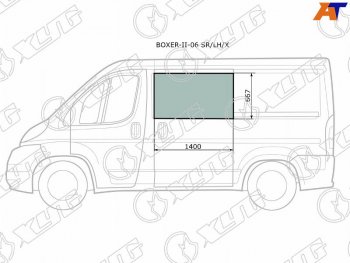 6 999 р. Стекло кузова боковое (не опускное) (Слева Цвет зеленый) Peugeot Boxer 06-  Citroen Jumper 06-  F XYG BOXER-II-06 SR/LH/X  с доставкой в г. Майкоп. Увеличить фотографию 1