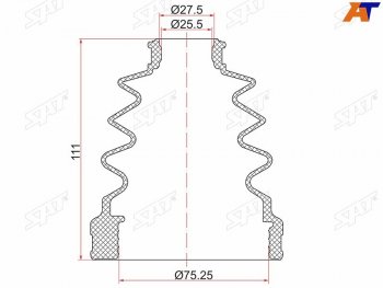 529 р. Пыльник шруса внутреннего LH TOYOTA ACV3#ACV40 NZT260ANE10ACUMCU2030ACM21ACR30AZR65 SAT C-1941T  с доставкой в г. Майкоп. Увеличить фотографию 1
