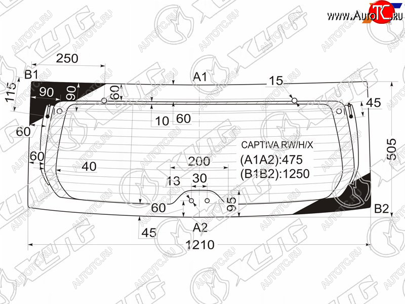 6 449 р. Стекло заднее с обогревом CHEVROLET CAPTIVA 06-16 OPEL ANTARA 06-16                                 XYG CAPTIVA RW/H/X  с доставкой в г. Майкоп