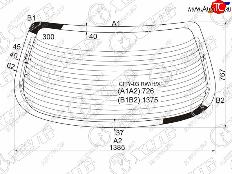 8 499 р. Стекло заднее (Цвет зеленый Обогрев Антенна) Honda City 02-08  Fit Aria 02-09 XYG CITY-03 RW/H/X  с доставкой в г. Майкоп