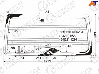 9 549 р. Стекло заднее (Цвет зеленый Обогрев) Ford Tourneo Connect 02-13 XYG CONNECT-1H RW/H/X  с доставкой в г. Майкоп. Увеличить фотографию 1