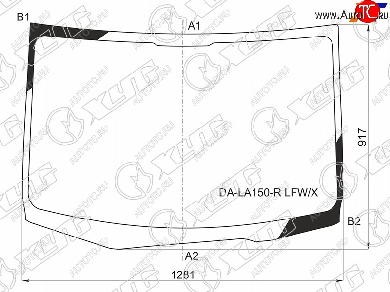 7 999 р. Стекло лобовое DAIHATSU MOVE 14-                                                                     XYG DA-LA150-R LFW/X  с доставкой в г. Майкоп