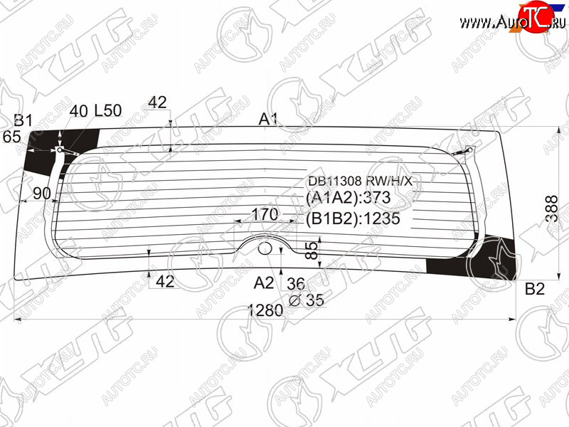 12 649 р. Стекло заднее с обогревом JEEP PATRIOT 07-16                                                         XYG DB11308 RW/H/X  с доставкой в г. Майкоп