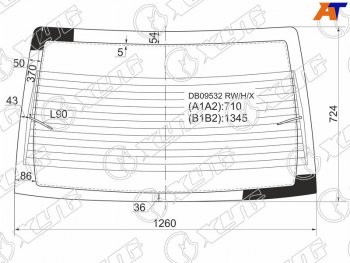 7 999 р. Стекло заднее (Цвет зеленый Обогрев 4D SED) Ford Focus 98-04 XYG DB09532 RW/H/X  с доставкой в г. Майкоп. Увеличить фотографию 1