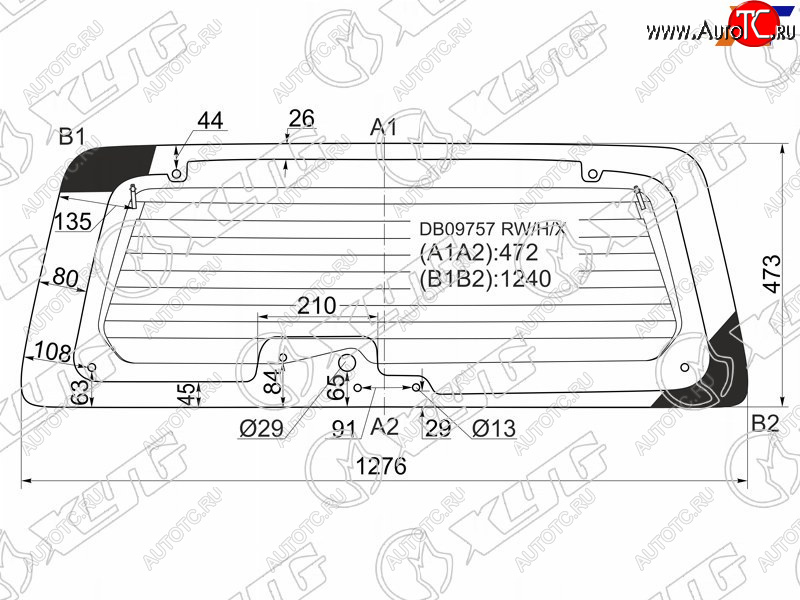 12 449 р. Стекло заднее с обогревом 8 отв. FORD MAVERICKESCAPE 00-07                                          XYG DB09757 RW/H/X  с доставкой в г. Майкоп