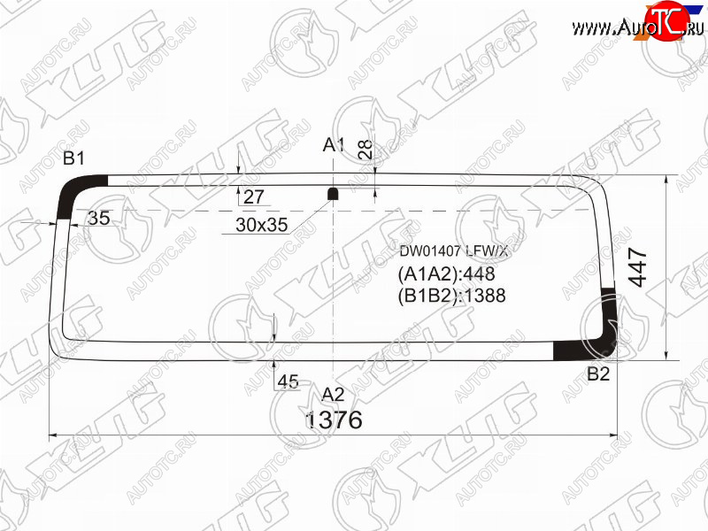 5 499 р. Стекло лобовое Jeep Wrangler 96-07 XYG DW01407 LFW/X  с доставкой в г. Майкоп