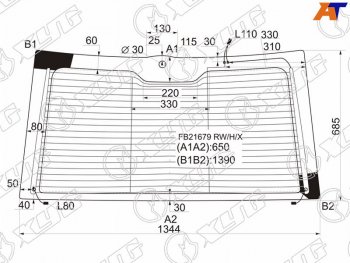 13 949 р. Стекло заднее (Цвет зеленый Обогрев Антенна) Land Rover Range Rover 02-12 XYG FB21679 RW/H/X  с доставкой в г. Майкоп. Увеличить фотографию 1