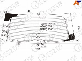11 899 р. Стекло заднее (Цвет зеленый Обогрев) Toyota Sienna 03-09 XYG FB22050 RW/H/X  с доставкой в г. Майкоп. Увеличить фотографию 1
