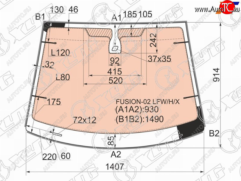 14 999 р. Стекло лобовое с полным обогревом + дд FORD FUSION 02-12                                             XYG FUSION-02 LFW/H/X  с доставкой в г. Майкоп