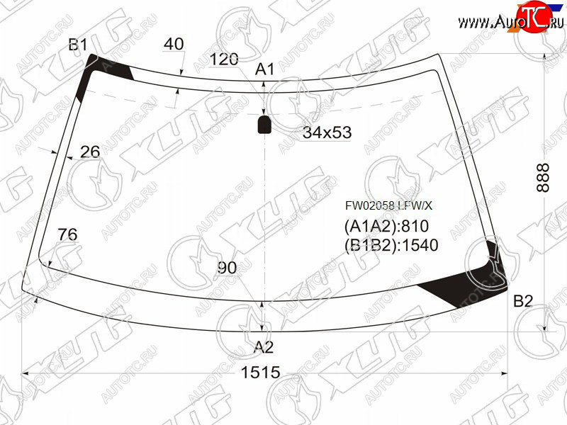 6 249 р. Стекло лобовое SUBARU FORESTER 97-02 XYG FW02058 LFW/X  с доставкой в г. Майкоп
