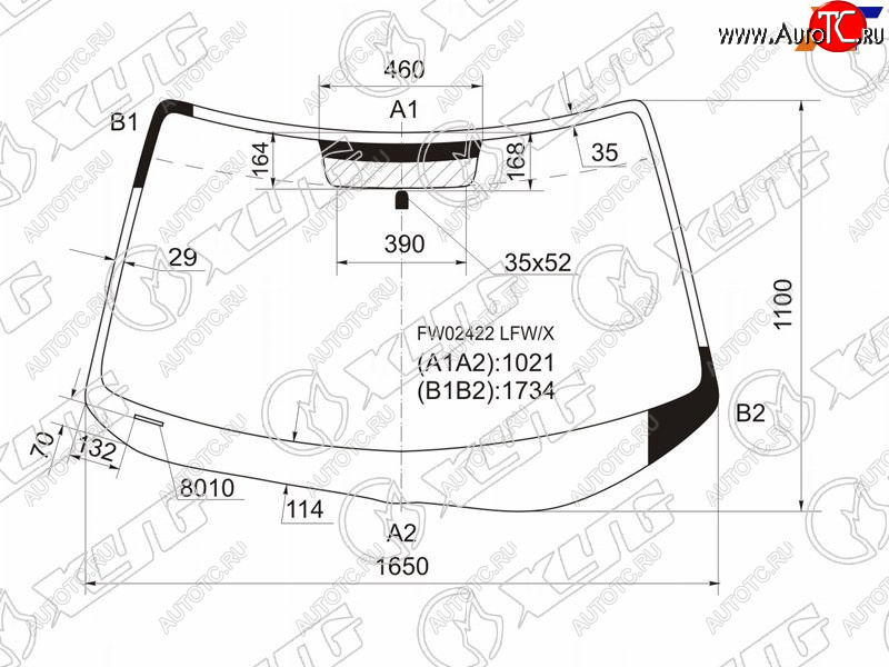 8 299 р. Стекло лобовое TOYOTA SIENNA 03-09 XYG FW02422 LFW/X  с доставкой в г. Майкоп