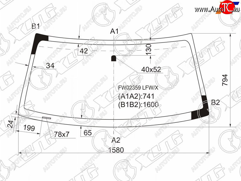 6 299 р. Стекло лобовое Toyota Sequoia 00-07  Tundra 99-07 XYG FW02359 LFW/X  с доставкой в г. Майкоп