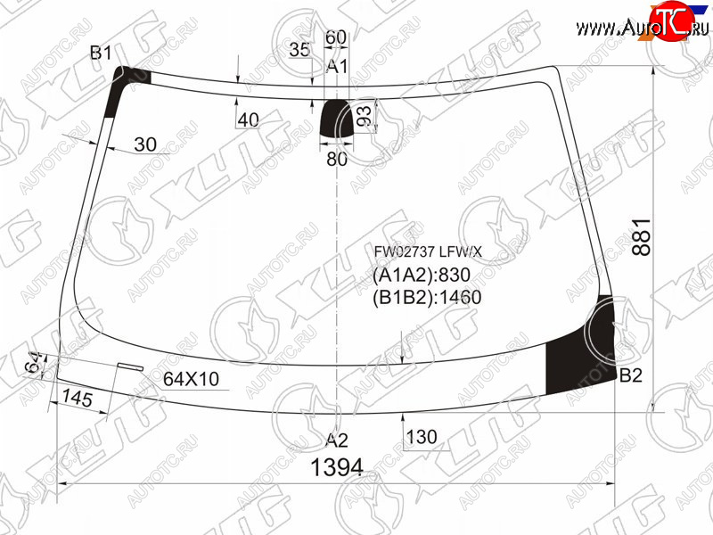 9 699 р. Стекло лобовое BMW 3-Series 05-14 XYG FW02737 LFW/X  с доставкой в г. Майкоп