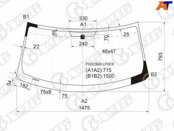 5 999 р. Стекло лобовое Scion xB 07-15  Toyota Corolla Rumion 07-15 XYG FW02849 LFW/X  с доставкой в г. Майкоп. Увеличить фотографию 1