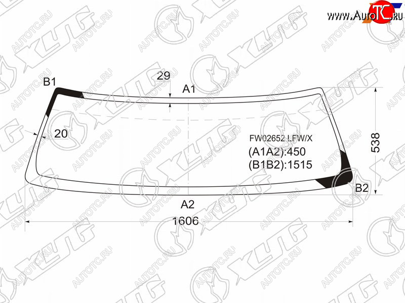 5 849 р. Стекло лобовое Toyota FJ Cruiser 05-18 XYG FW02652 LFW/X  с доставкой в г. Майкоп