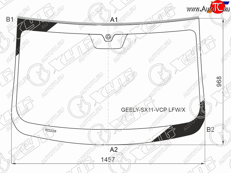 6 999 р. Стекло лобовое (Молдинг) Geely Coolray 18-24  Belgee X50 23- XYG GEELY-SX11-VCP LFW/X  с доставкой в г. Майкоп