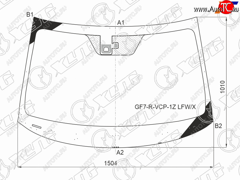 10 299 р. Стекло лобовое (Камера) Mitsubishi Outlander 14-15 XYG GF7-R-VCP-1Z LFW/X  с доставкой в г. Майкоп
