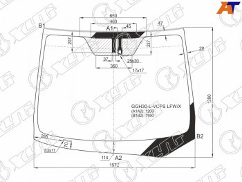 14 999 р. Стекло лобовое (Датчик дождя) Toyota Alphard (H30) 15-23  Vellfire 15- XYG GGH30-L-VCPS LFW/X  с доставкой в г. Майкоп. Увеличить фотографию 1