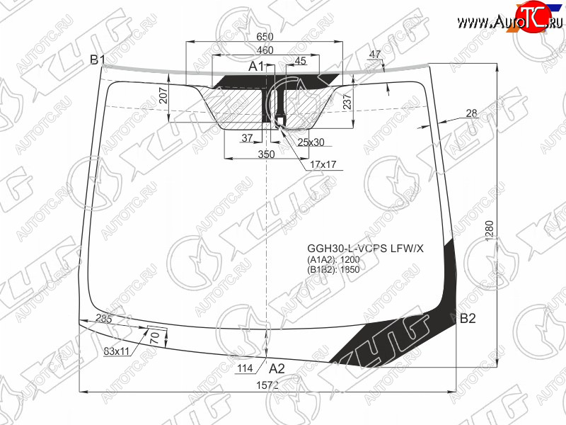 14 999 р. Стекло лобовое (Датчик дождя) Toyota Alphard (H30) 15-23  Vellfire 15- XYG GGH30-L-VCPS LFW/X  с доставкой в г. Майкоп
