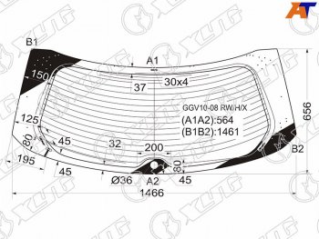 10 399 р. Стекло заднее (Цвет зеленый Обогрев Антенна) Toyota Venza 08-16 XYG GGV10-08 RW/H/X  с доставкой в г. Майкоп. Увеличить фотографию 1