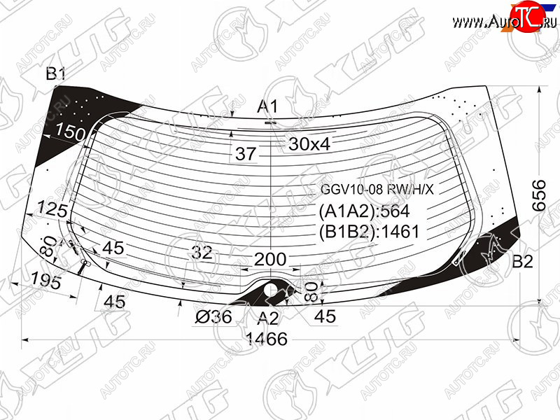 10 399 р. Стекло заднее (Цвет зеленый Обогрев Антенна) Toyota Venza 08-16 XYG GGV10-08 RW/H/X  с доставкой в г. Майкоп
