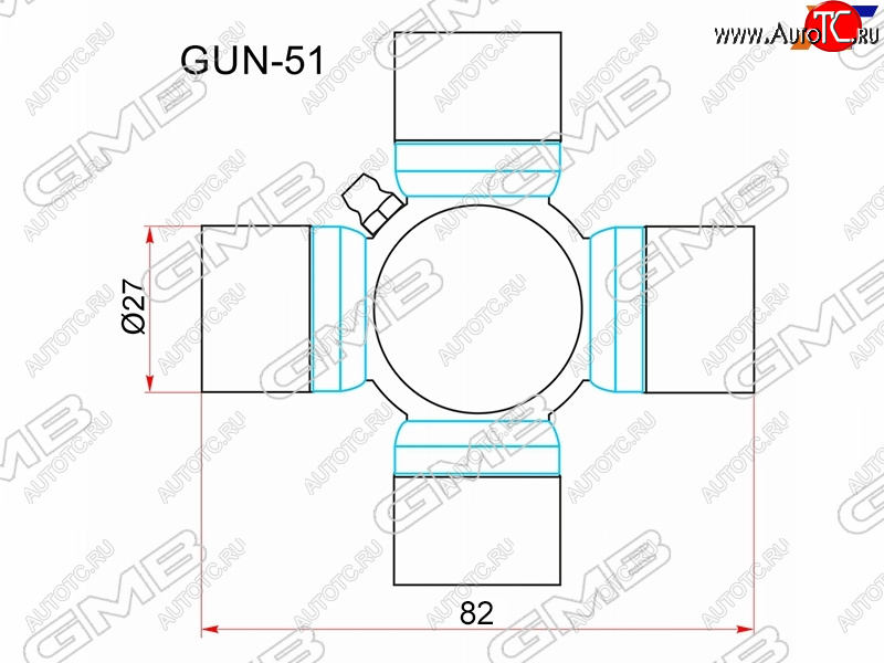 1 069 р. Крестовина карданного вала NISSAN ARMADA 03-PATHFINDER 06-12 GMB GUN-51  с доставкой в г. Майкоп