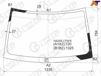 7 299 р. Стекло лобовое Mazda Carol 04-09  Nissan Pino 07-10  Suzuki Alto 04-09 XYG HA24S LFW/X  с доставкой в г. Майкоп. Увеличить фотографию 1