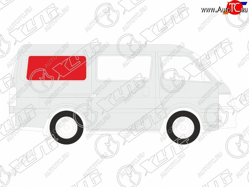 3 699 р. Стекло кузова боковое (не опускное) (Справа Цвет зеленый) Hyundai H1 97-07  JAC Refine 06-11 XYG H-I SR/RH/X  с доставкой в г. Майкоп