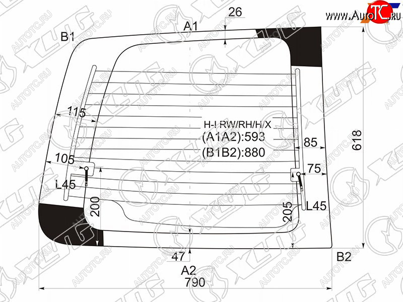 4 999 р. Стекло заднее (Цвет зеленый Обогрев) Hyundai H1 97-07  Starex 97-07 XYG H-I RW/RH/H/X  с доставкой в г. Майкоп