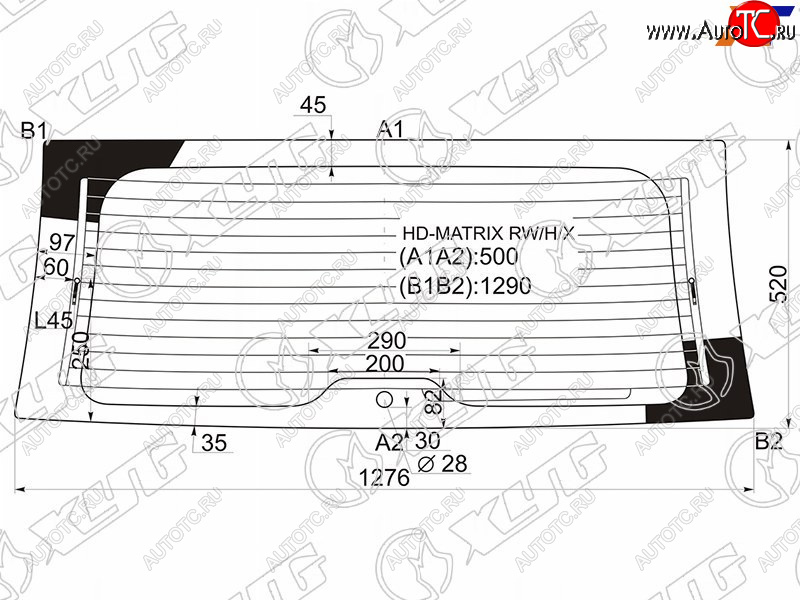 10 399 р. Стекло заднее (Цвет зеленый Обогрев) Hyundai Lavita 01-07  Matrix 01-10 XYG HD-MATRIX RW/H/X  с доставкой в г. Майкоп