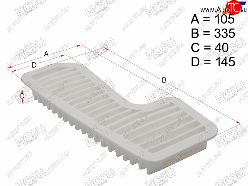 479 р. Фильтр воздушный HOSU  Toyota Mark 2 ( X100,  Qualis,  X110) - RAV4 ( CA20,  XA30,  XA305,  XA40,  XA50)  с доставкой в г. Майкоп