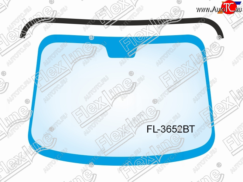 799 р. Молдинг лобового стекла (Сверху) Hyundai Santa Fe 12-19  Grand Santa Fe 13-18 FLEXLINE FL-3652BT  с доставкой в г. Майкоп