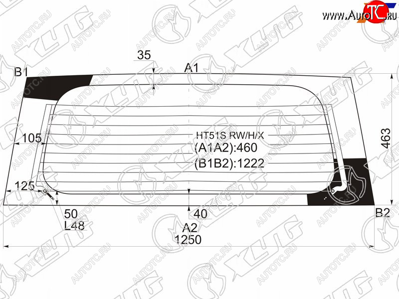8 799 р. Стекло заднее (Цвет зеленый Обогрев) Chevrolet Cruze 01-08  Suzuki Ignis 00-07  Swift 00-04 XYG HT51S RW/H/X  с доставкой в г. Майкоп